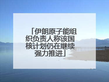 伊朗原子能组织负责人称该国核计划仍在继续强力推进