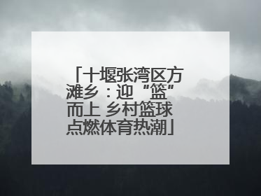 十堰张湾区方滩乡：迎“篮”而上 乡村篮球点燃体育热潮