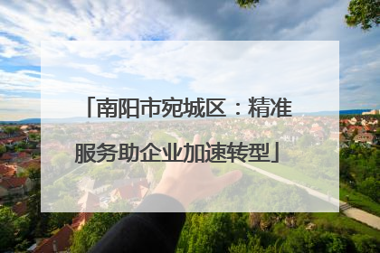 南阳市宛城区：精准服务助企业加速转型