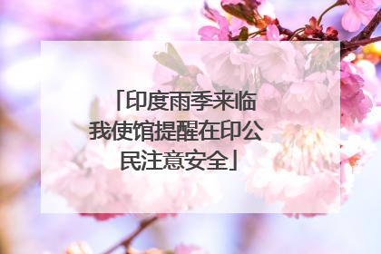 印度雨季来临 我使馆提醒在印公民注意安全
