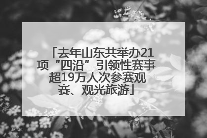 去年山东共举办21项“四沿”引领性赛事 超19万人次参赛观赛、观光旅游