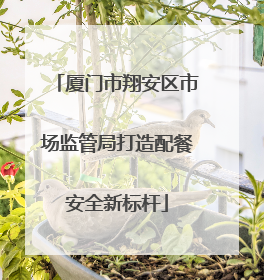 厦门市翔安区市场监管局打造配餐安全新标杆