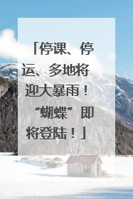停课、停运、多地将迎大暴雨！“蝴蝶”即将登陆！