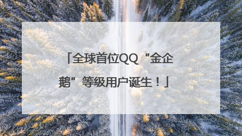 全球首位QQ“金企鹅”等级用户诞生！