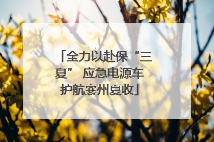全力以赴保“三夏” 应急电源车护航襄州夏收