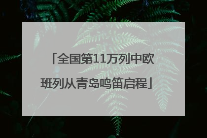 全国第11万列中欧班列从青岛鸣笛启程
