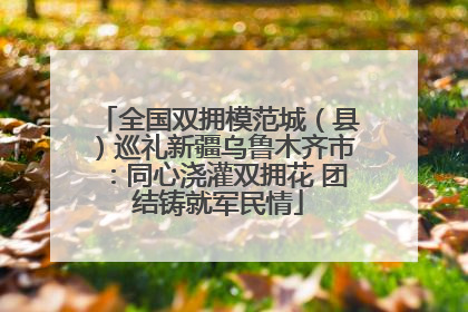 全国双拥模范城（县）巡礼新疆乌鲁木齐市：同心浇灌双拥花 团结铸就军民情