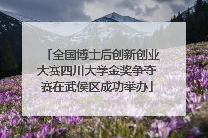 全国博士后创新创业大赛四川大学金奖争夺赛在武侯区成功举办