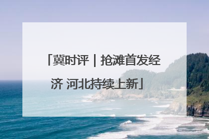 冀时评｜抢滩首发经济 河北持续上新