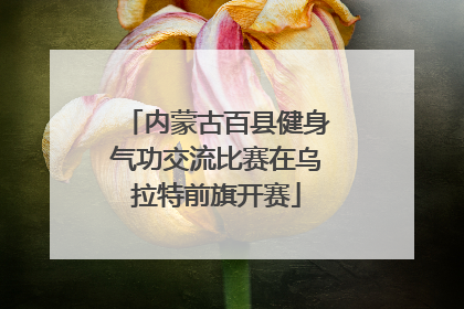 内蒙古百县健身气功交流比赛在乌拉特前旗开赛
