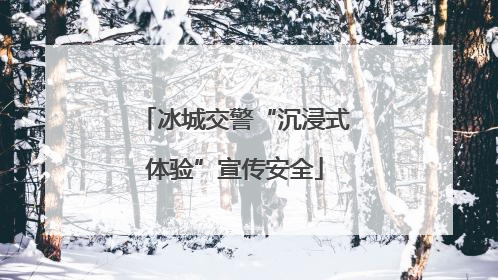冰城交警“沉浸式体验”宣传安全