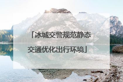 冰城交警规范静态交通优化出行环境
