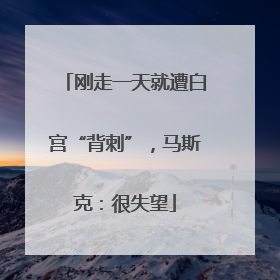 刚走一天就遭白宫“背刺”，马斯克：很失望