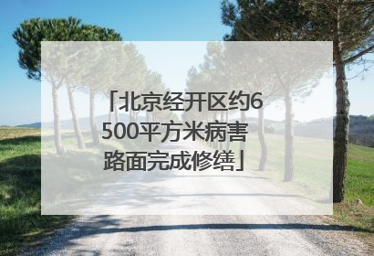 北京经开区约6500平方米病害路面完成修缮
