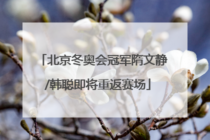 北京冬奥会冠军隋文静/韩聪即将重返赛场