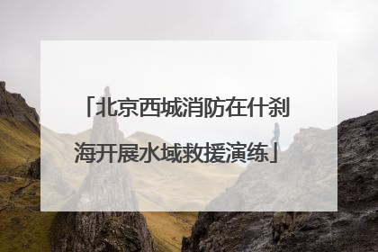 北京西城消防在什刹海开展水域救援演练