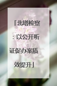 北塔检察：以公开听证促办案质效提升