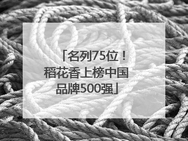 名列75位！稻花香上榜中国品牌500强