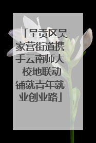 呈贡区吴家营街道携手云南师大 校地联动铺就青年就业创业路