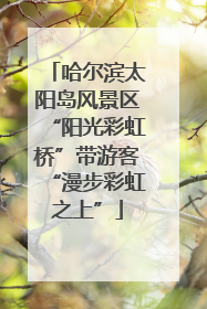 哈尔滨太阳岛风景区“阳光彩虹桥”带游客“漫步彩虹之上”