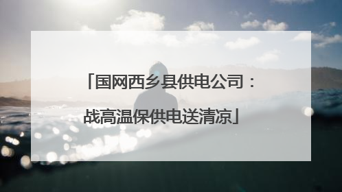 国网西乡县供电公司：战高温保供电送清凉