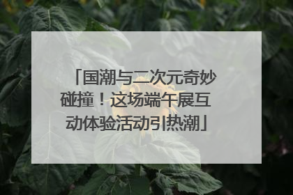 国潮与二次元奇妙碰撞！这场端午展互动体验活动引热潮