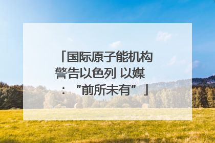 国际原子能机构警告以色列 以媒：“前所未有”