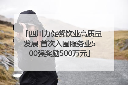 四川力促餐饮业高质量发展 首次入围服务业500强奖励500万元
