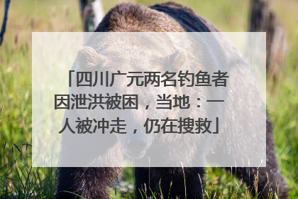 四川广元两名钓鱼者因泄洪被困，当地：一人被冲走，仍在搜救
