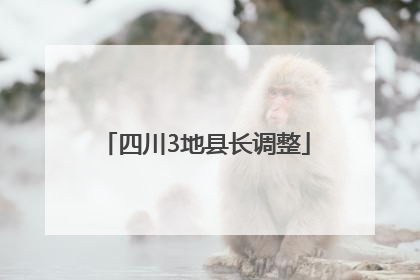 四川3地县长调整