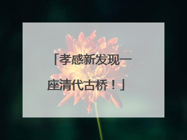 孝感新发现一座清代古桥！