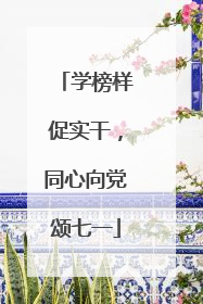 学榜样促实干，同心向党颂七一