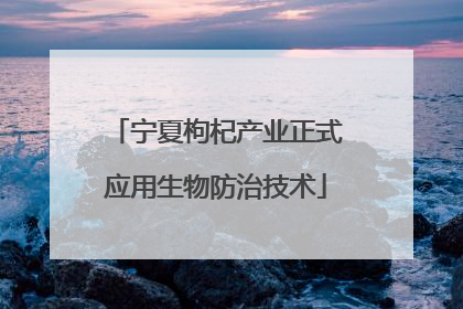 宁夏枸杞产业正式应用生物防治技术