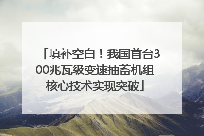 填补空白！我国首台300兆瓦级变速抽蓄机组核心技术实现突破