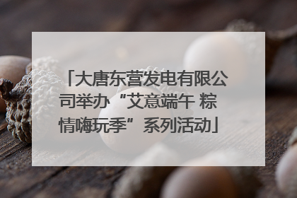 大唐东营发电有限公司举办“艾意端午 粽情嗨玩季”系列活动