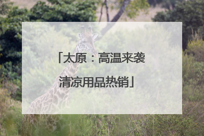 太原：高温来袭 清凉用品热销