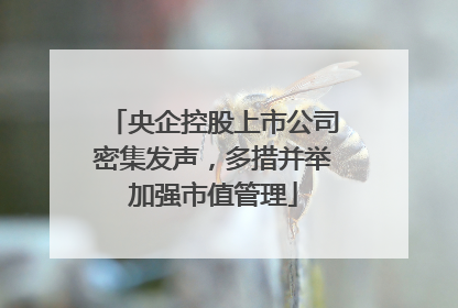 央企控股上市公司密集发声，多措并举加强市值管理