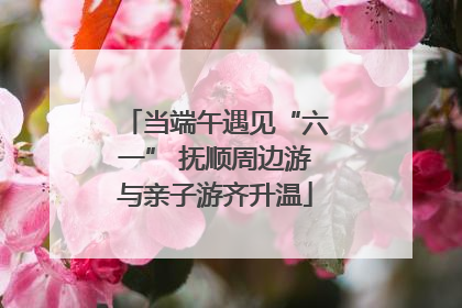 当端午遇见“六一” 抚顺周边游与亲子游齐升温