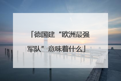 德国建“欧洲最强军队”意味着什么