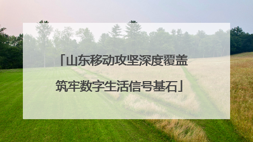 山东移动攻坚深度覆盖 筑牢数字生活信号基石