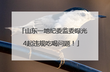 山东一地纪委监委曝光4起违规吃喝问题！