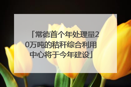 常德首个年处理量20万吨的秸秆综合利用中心将于今年建设