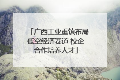 广西工业重镇布局低空经济赛道 校企合作培养人才