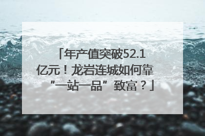 年产值突破52.1亿元！龙岩连城如何靠“一站一品”致富？