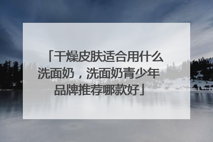 干燥皮肤适合用什么洗面奶，洗面奶青少年品牌推荐哪款好