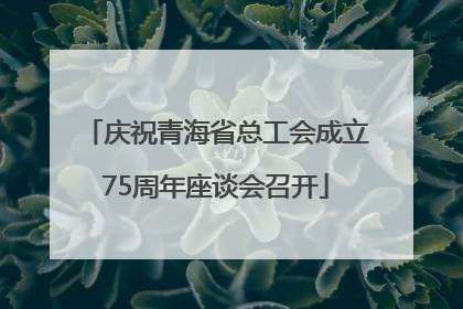 庆祝青海省总工会成立75周年座谈会召开