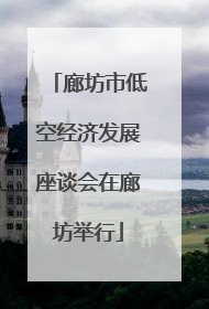 廊坊市低空经济发展座谈会在廊坊举行