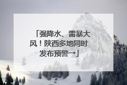 强降水、雷暴大风！陕西多地同时发布预警→