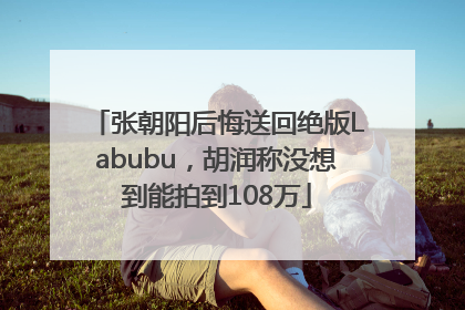 张朝阳后悔送回绝版Labubu，胡润称没想到能拍到108万