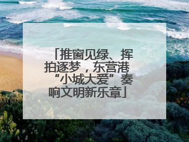 推窗见绿、挥拍逐梦，东营港“小城大爱”奏响文明新乐章
